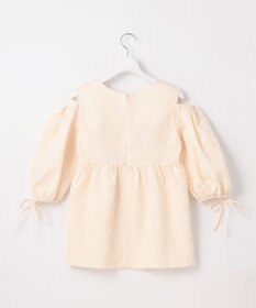 Feroux 【洗える】フクレジャガードチュニック ブラウス