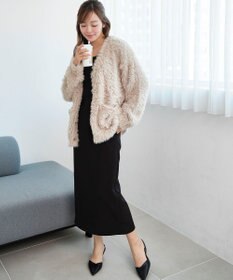 WEGO 【2025秋冬新作/ユニセックス着用ITEM/SMLサイズ展開】フェザーニットカーディガン