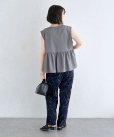 Green Parks 麻調ペプラムｚｉｐベスト