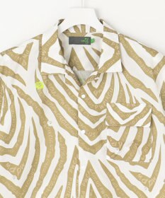 PW CIRCULUS 【雑誌掲載 / 高通気 / 軽撥水 / 軽量のDotAir 使用】【MEN】ゼブラ柄開襟シャツ