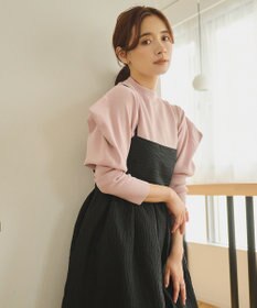 #Newans 【洗える】スクエアショルダーポイントニット