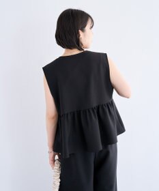 Green Parks 麻調ペプラムｚｉｐベスト