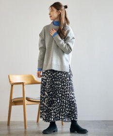 UNFILO 【洗える】スポンジ ニット プルオーバー