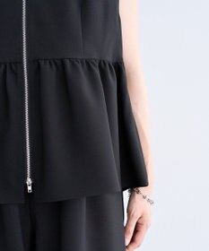 Green Parks 麻調ペプラムｚｉｐベスト