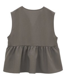 Green Parks 麻調ペプラムｚｉｐベスト