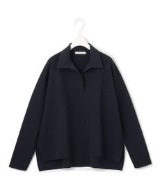 ICB L 【洗える】 シンセティックダブルフェイス スキッパーニットプルオーバー