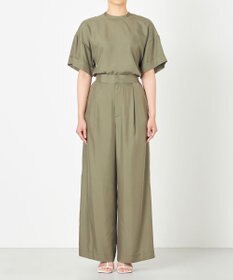 NAVE 【ReNAVE・セットアップ可/洗える/UVケア/接触冷感】フィブリルシャンブレー ワイドパンツ