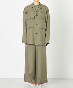 NAVE 【ReNAVE・セットアップ可/洗える/UVケア/接触冷感】フィブリルシャンブレー ワイドパンツ