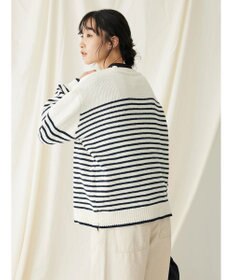 CRAFT STANDARD BOUTIQUE 洗えるモールニットボーダープルオーバー