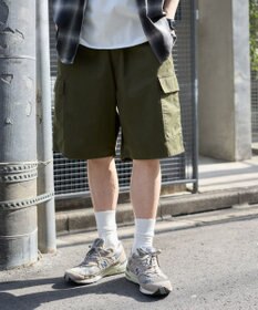 WEGO 【ウエストゴム】イージーバギーカーゴショーツ