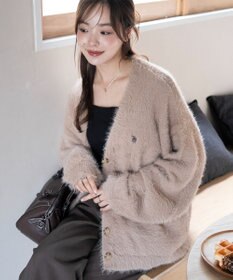 WEGO 【25年秋冬新作/WEB限定】別注USPOLOシャギーニットカーデ