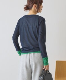 AMERICAN HOLIC 配色シアーレイヤードプルオーバー