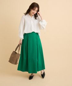 Green Parks 綿混やわらかタッチタックスカート