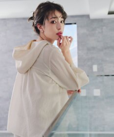 Tiaclasse L 【洗える】シアーパーカーカーディガン