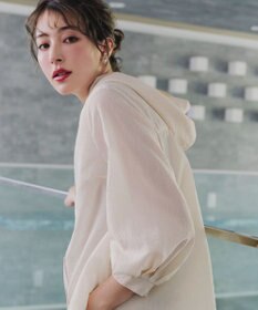 Tiaclasse L 【洗える】シアーパーカーカーディガン