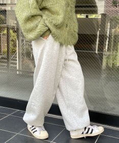 WEGO 裏起毛ロゴ刺繍スウェットパンツ