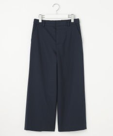 J.PRESS LADIES 【着丈が選べる・セットアップ対応・洗える・撥水・防汚】コットンFITTYシャーク ワイド アンクル パンツ