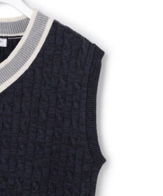 J.PRESS YORK STREET 【WOMEN】ケーブルチルデン ニットベスト