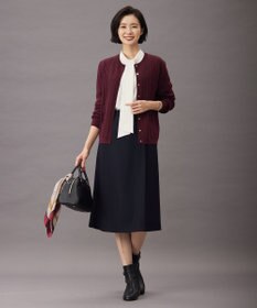 J.PRESS LADIES L 【洗える】ピーチサテン ボウタイ ブラウス