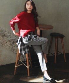 ANY SIS ボートネックAir ニット