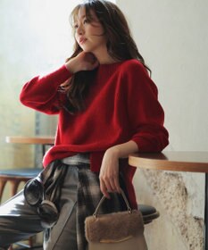 ANY SIS ボートネックAir ニット