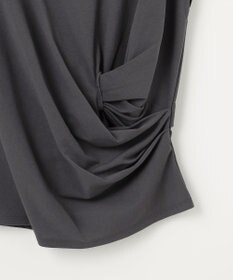 23区 【SLOW/一部店舗限定】MVSコットン カシュクールデザイン Tシャツ