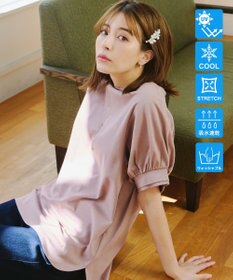 Tiaclasse 【UVケア・接触冷感】“あまラク” ボリュームパフスリーブカットソーチュニック