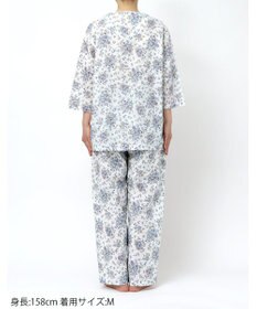 WACOAL パジャマ 7分袖 長袖 長ズボン 綿100%(本体) ローン素材 ミントン レディース NDT265 /ワコール