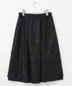 【XSサイズ~/洗える/リバーシブル】フラワーオパール リバーシブルスカート, ネイビー系, 32