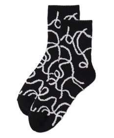 WEGO ニュアンスリブ底パイルクルーソックス