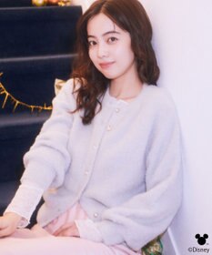 earth music&ecology 【予約】Disney/ポイントミッキーラメシャギーカーデ