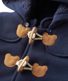 MIKI HOUSE HOT BISCUITS 【80-120cm】 フリースボンディング ダッフルコート