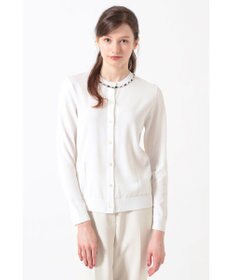 DAKS 綿ポリエステル ハウスチェックジャカード カーディガン