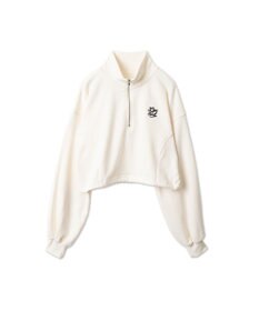 WEGO 【新色追加】ドロストデザインハーフZIPスウェット