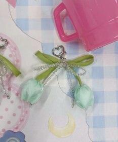 WEGO チューリップリボンビーズキーホルダー