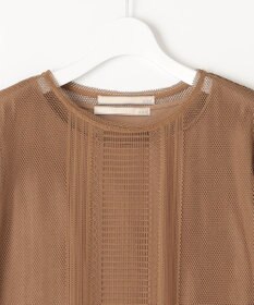 自由区 【洗える・XSサイズあり】レースEDGE Tシャツ＆インナータンクトップセット トップス