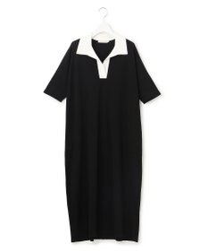 ICB 【WEB限定カラーあり】VIS/NYハイゲージ 半袖ポロニットワンピース