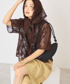 AMERICAN HOLIC 【2点セット】メッシュレース半袖シャツ+スカーフ