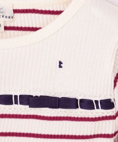 組曲 KIDS 【110-140㎝】レースボーダー トップス