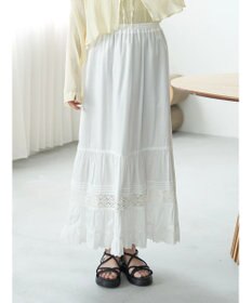 earth music&ecology レースティアードスカート