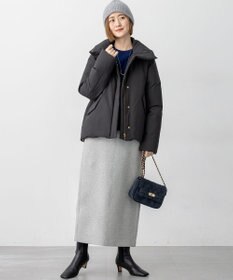 23区 L 【一部店舗限定/滝沢眞規子さん着用/撥水加工】ミリタリー Aライン ダウンコート