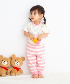 MIKI HOUSE HOT BISCUITS アイス柄 腹巻付き半袖パジャマ