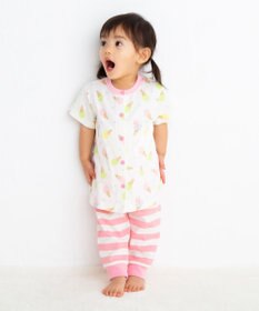 MIKI HOUSE HOT BISCUITS アイス柄 腹巻付き半袖パジャマ