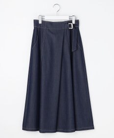 ANY SIS シャンブレーベルティッド スカート