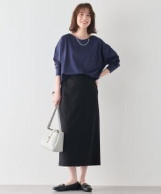 ANY 【洗濯機可】ジョーゼット裏起毛Vネックプルオーバー