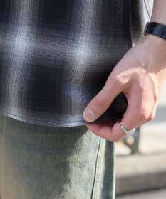 WEGO 【ユニセックス着用ITEM/SMLサイズ展開】オンブレチェックシャツ（SS）