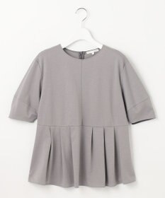 自由区 【接触冷感・UVカット・吸水速乾・抗菌防臭・洗える】ハイツイストポンチペプラム カットソー