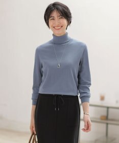 J.PRESS LADIES 【人気のため新色追加】PRINCE タートルネック ニット ブルー系