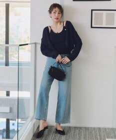 Tiaclasse 【洗える】クロシェニットカーディガン カーディガン