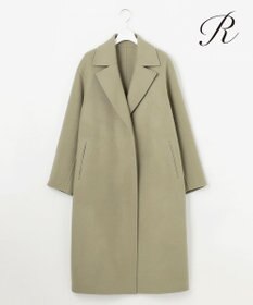 23区 【R(アール)】ウールメルトンリバー ロング ラップコート オリーブ系